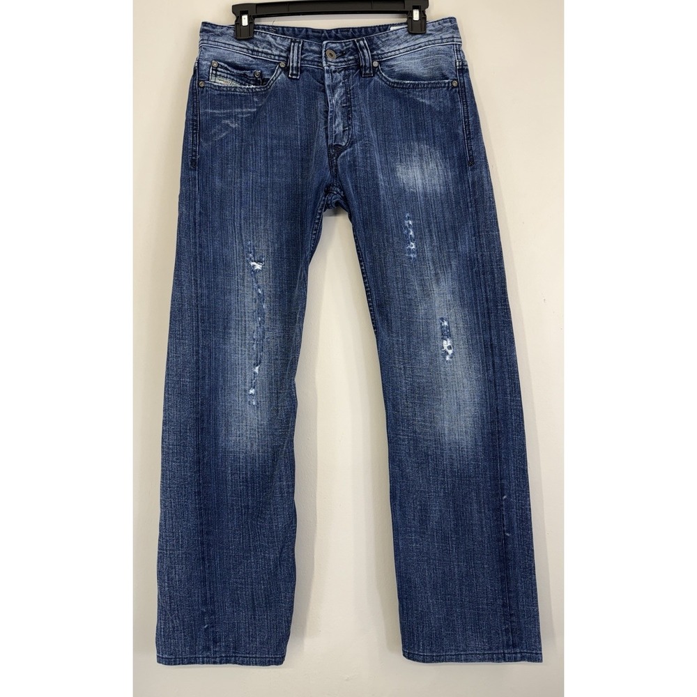 Diesel Industry Viker Jeans Men's 29x28 Straight Leg Button Fly Distressed Italy